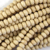 Natural Cream River Stone Rondelle Button Beads 15
