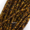Natural Tiger Eye Rondelle Button Beads Gemstone 15