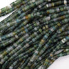 Natural Green Moss Agate Heishi Disc Beads Gemstone 15.5