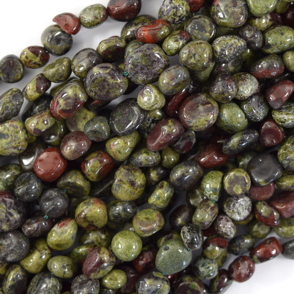 6mm - 8mm Natural Assorted Gemstone Pebble Nugget Beads 15.5" Strand