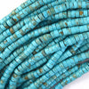 Brown Matrix Blue Turquoise Heishi Disc Beads Gemstone 15.5
