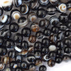 AA Black Sardonyx Agate Round Beads Gemstone 15