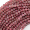 AA Natural Madagascar Mauve Lavender Rose Quartz Round Beads 15.5