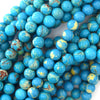 Synthetic Turquoise Blue Sea Sediment Jasper Round Beads 15.5