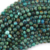 AA Natural Green Blue Azurite Round Beads Gemstone 15.5