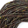 4x13mm natural dragon blood jasper tube beads 15.5