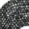 AA Natural Gray Hawk Eye Round Beads 15.5
