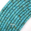 Light Blue Turquoise Rondelle Button Beads Gemstone 15.5