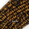 Natural Tiger Eye Rondelle Button Beads Gemstone 15