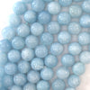Light Blue Aquamarine Quartz Round Beads 15