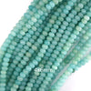 AA Natural Blue Amazonite Rondelle Button Beads Gemstone 15