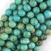 Greenish Blue Turquoise Round Beads Gemstone 15