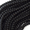 Black Volcano Lava Round Beads Gemstone 15.5