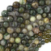 Natural Faceted Green African Jade Round Beads Gemstone 15