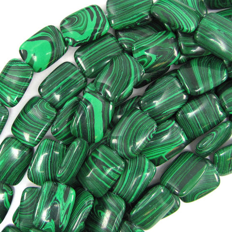 5x8mm synthetic green malachite rondelle button beads 15.5" strand