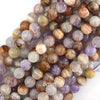 Natural Aurora Auralite 23 Cacoxenite Crystal Quartz Round Beads 15