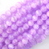 Genuine Purple Selenite Round Beads Gemstone 15.5