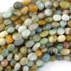 Natural Multicolor Amazonite Pebble Nugget Beads 15