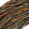 13mm natural red creek picasso jasper tube beads 15.5