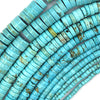 Blue Turquoise Heishi Disc Beads Gemstone 15.5