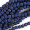 Matte Blue Lapis Lazuli Round Beads Gemstone 15