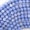 Colored Blue Lace Agate Round Beads Gemstone 15