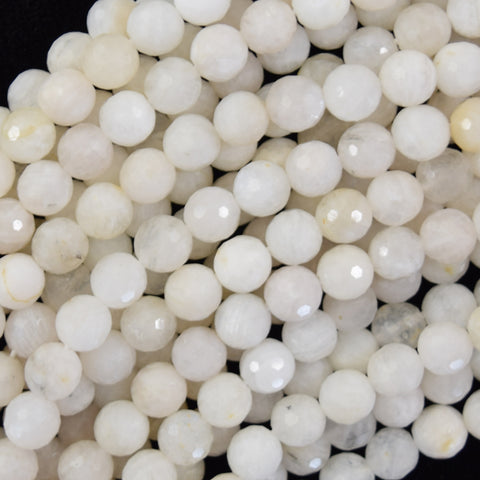 AA Natural Green Moonstone Round Beads 15.5" 4mm 6mm 8mm 10mm 12mm with eye