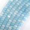 5x8mm light blue aquamarine quartz rondelle button beads 15