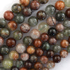 AA Natural Multicolor Phantom Quartz Round Beads Gemstone 15