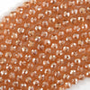 Mystic Titanium Faceted Champagne Crystal Quartz Round Beads 15