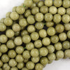 Natural African Matcha Green Jasper Round Beads 15