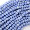 Colored Blue Lace Agate Round Beads Gemstone 15