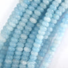 5x8mm light blue aquamarine quartz rondelle button beads 15