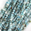 Natural Blue Larimar Cube Pebble Nugget Beads 15