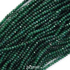 Faceted Emerald Green Jade Rondelle Button Beads 15