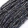 Faceted Silver Terahertz Round Beads Gemstone 15.5