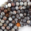 AA Natural Pink Grey Botswana Agate Round Beads 15