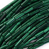 4x13mm natural green malachite tube cylinder beads 15.5