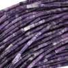 13mm natural purple lepidolite tube beads 15.5