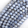 Natural Brown Blue Lace Agate Round Beads Gemstone 15.5