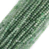 Natural Micro Faceted green Burma Jadeite Jade Round Beads 15.5