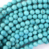 Blue Turquoise Round Beads Gemstone 15