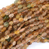 Natural Multicolor Rutilated Quartz Pebble Nugget Beads 15.5