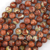 Natural Flower Poppy Jasper Round Beads Gemstone 15.5