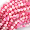Malaysia Magenta Colored Jade Round Beads Gemstone 15