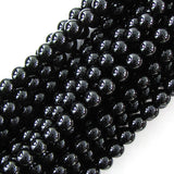 AA Black Onyx Round Beads 15