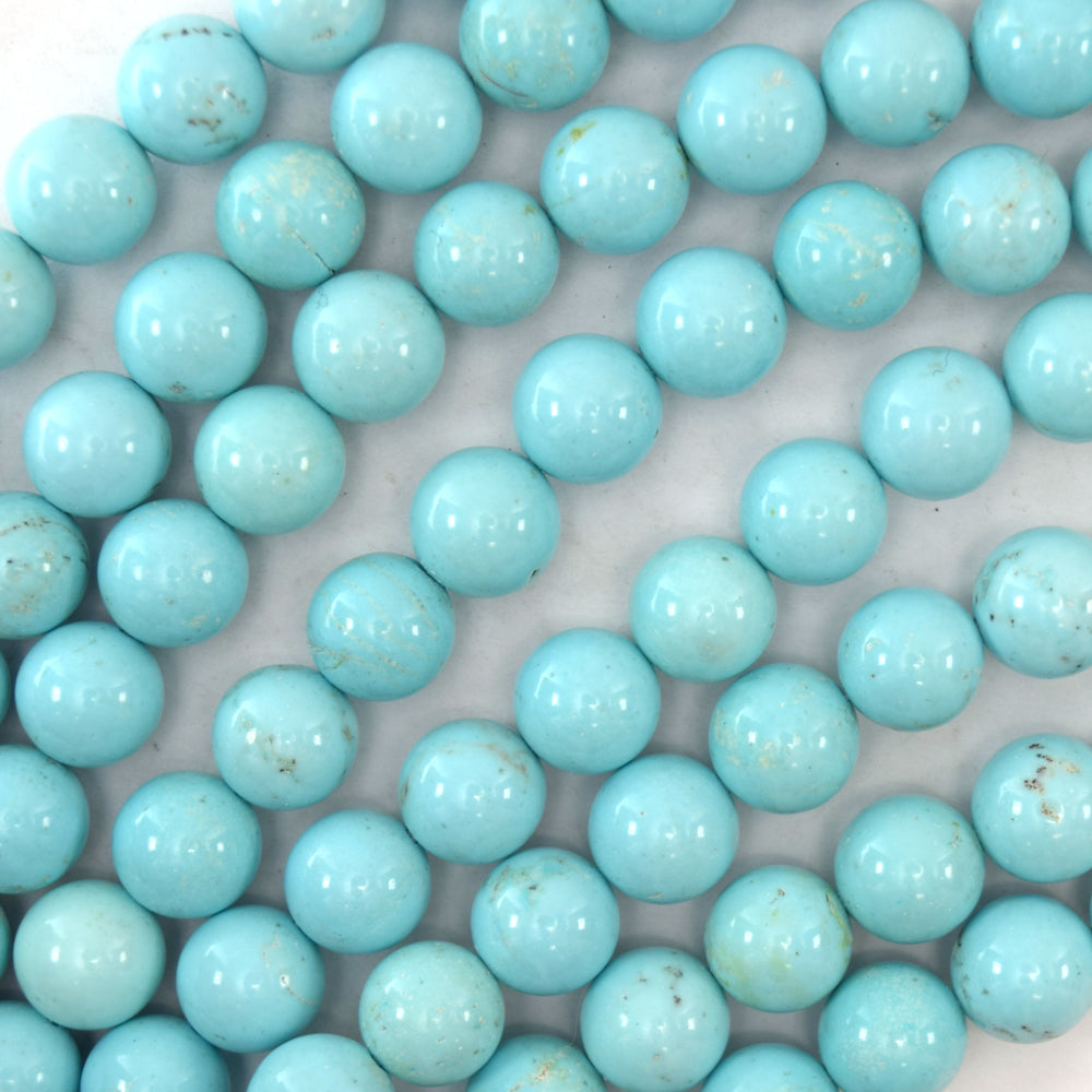 Cream Blue Turquoise Round Beads Gemstone 15.5" Strand 3mm 4mm 6mm 8mm 10mm 12mm