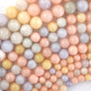 Morganite Colored Quartz Round Beads Gemstone 15