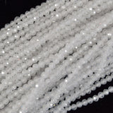 Faceted Clear White CZ Cubic Zirconia Round Beads 14