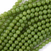 Canada Light Green Jade Round Beads Gemstone 15